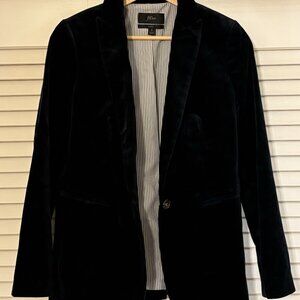 Jcrew Black Velvet Parke Blazer Jacket